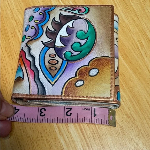 HANDPAINTED ABSTRACT WALLET 🎨 - Picture 10 of 17